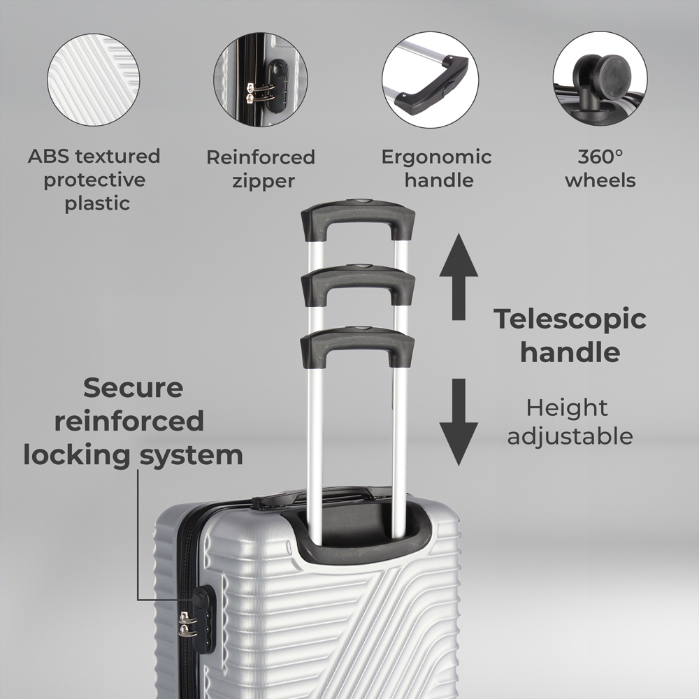Neo Set of 3 Titanium Hard Shell Luggage Suitcases Image 7