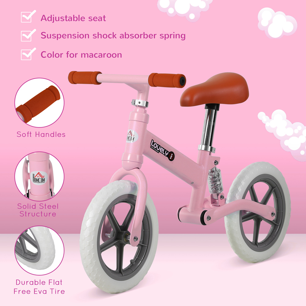Tommy Toys Pink Toddler Balance No Pedal Bike Image 3