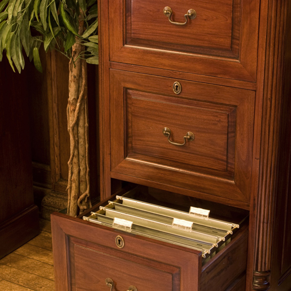 Baumhaus La Roque 3 Drawer Mahogany Filing Cabinet Image 5