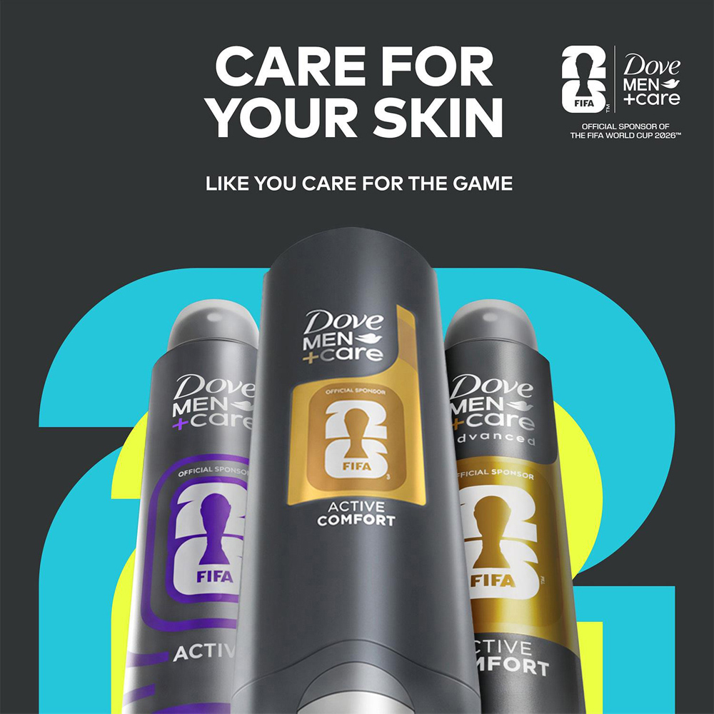 Dove Men+Care FIFA Limited Edition Active Comfort 3-in-1 Shower Gel 400ml 6 Pack Image 4