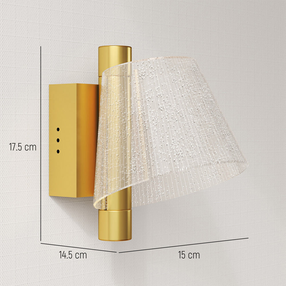 HOMCOM Gold Modern Starry LED Wall Light 2 Pack Image 9