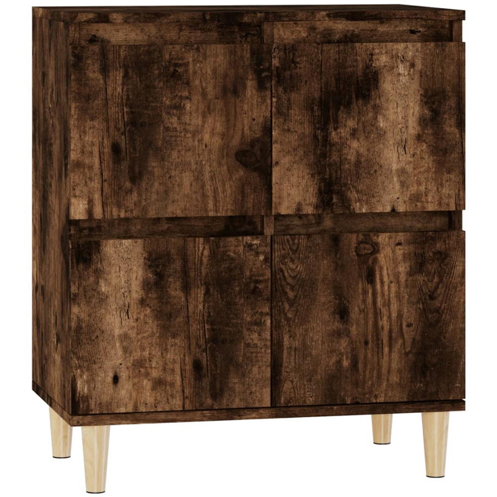 vidaXL 4 Door Smoked Oak Sideboard Image 2