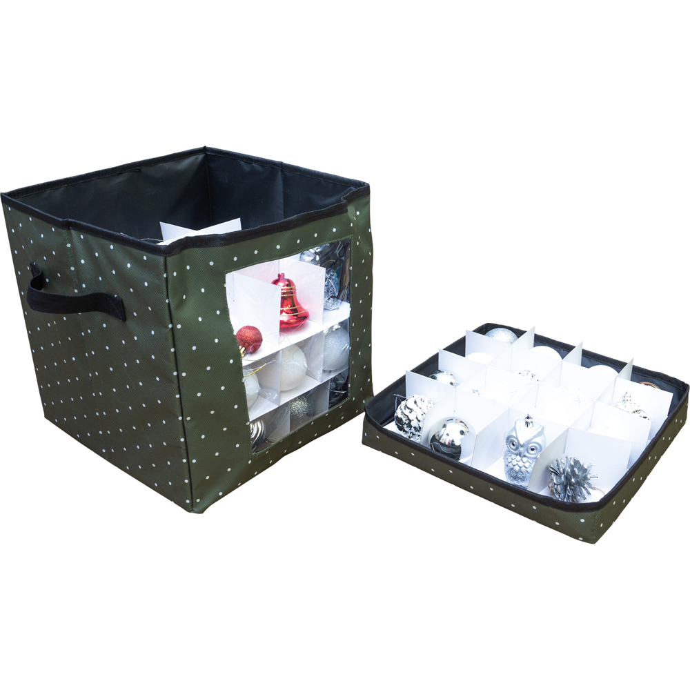 St Helens Green Christmas Baubles Storage Box Image 3