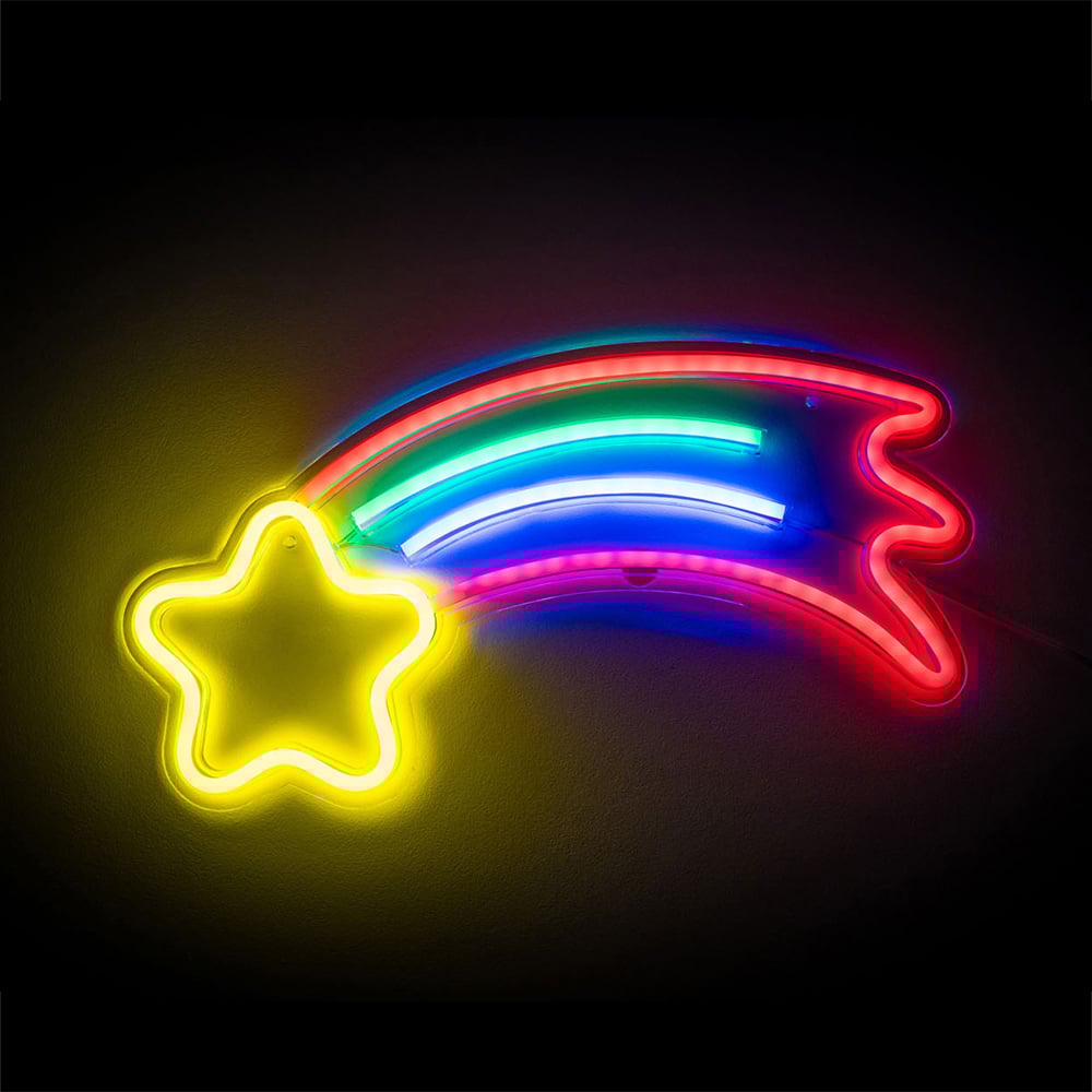 ValueLights Neon Shooting Star Wall Light Image 1