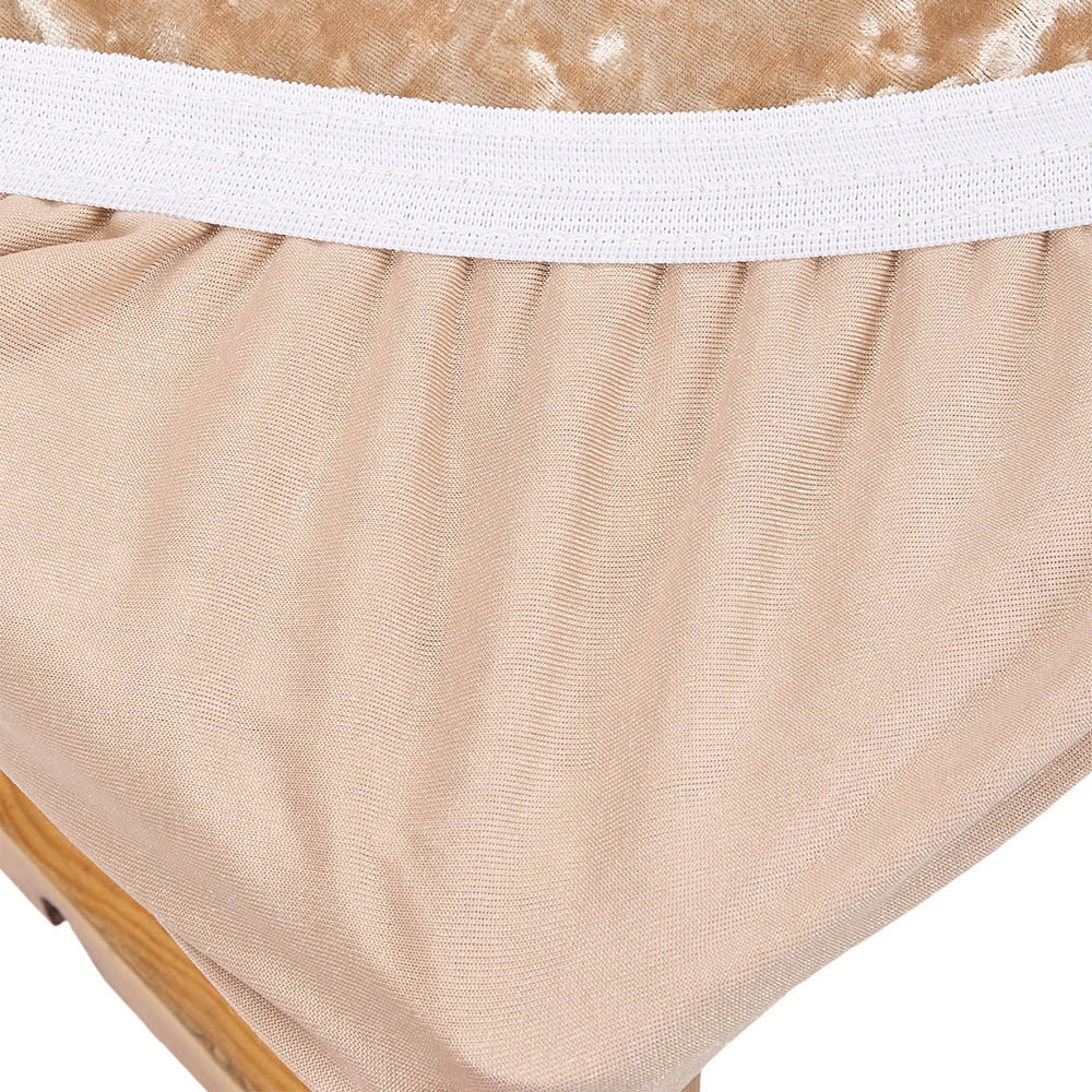 Living and Home Champagne Dining Chair Cover with Elastic Band Set of 2 Image 6