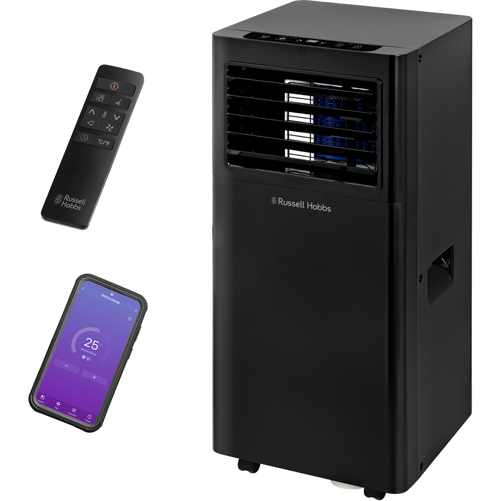 Russell Hobbs 3-in-1 Black Portable Smart Air Conditioner Dehumidifier and Air Cooler with Remote Image 5