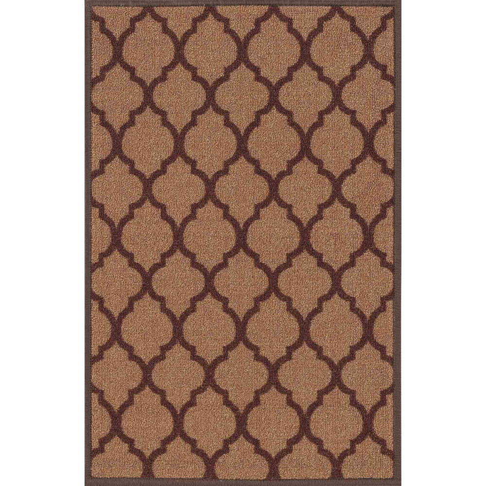 Desire Rugs Havana Beige Trellis Anti Slip Door Mat 150 x 80cm Image 1