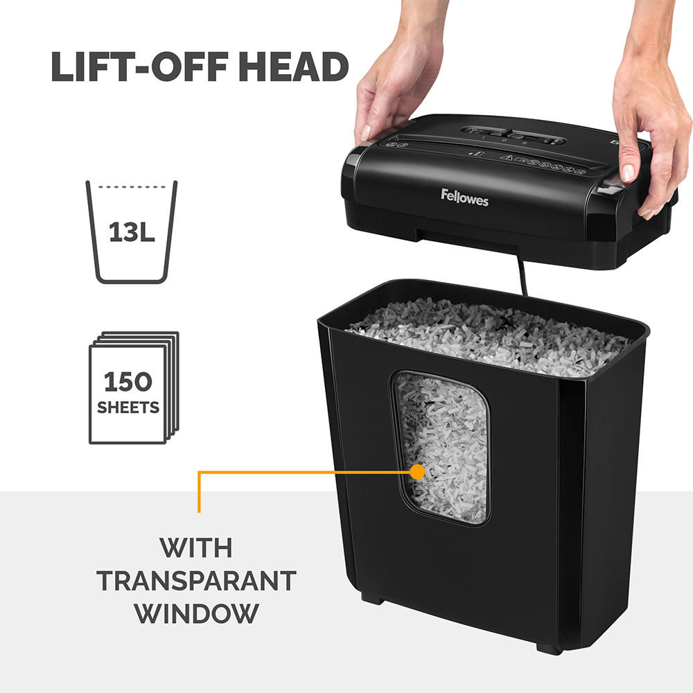 Fellowes Powershred 6M Mini Cut Paper Shredder Image 5
