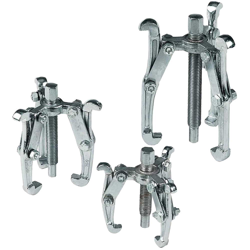 Silverline 3 Piece Gear Puller Set 75 100 and 150mm Image 1