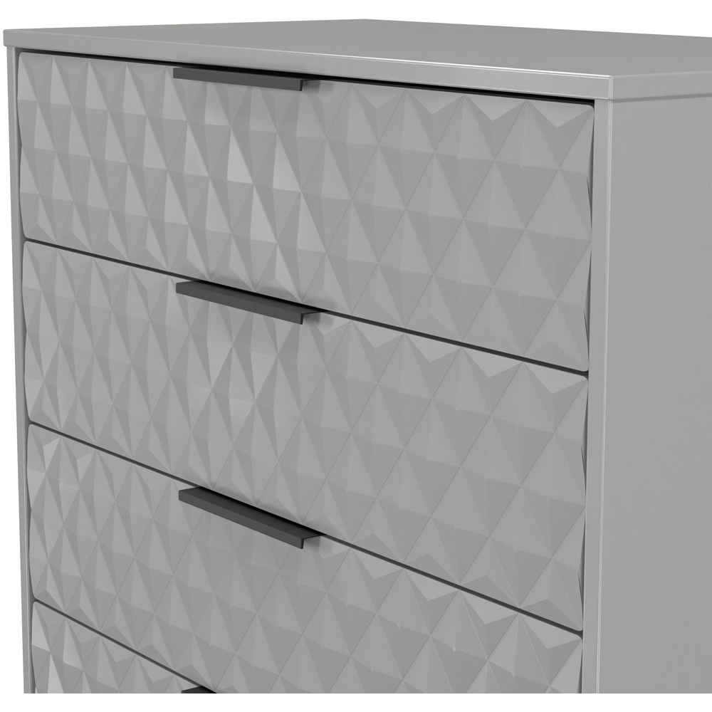 Crowndale Harlequin 5 Drawer Dusk Grey Chest of Drawers Ready Assembled Image 5