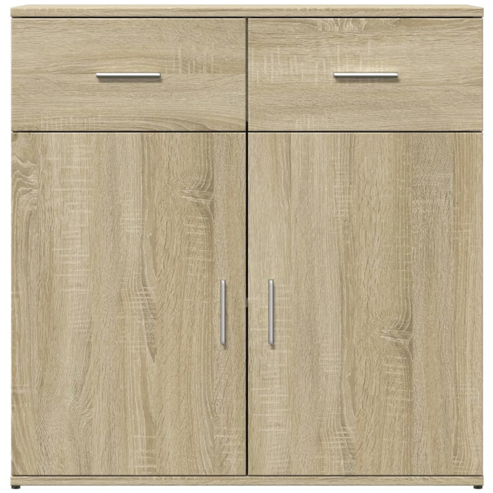 vidaXL 2 Door 2 Drawer Sonoma Oak Sideboard Image 4