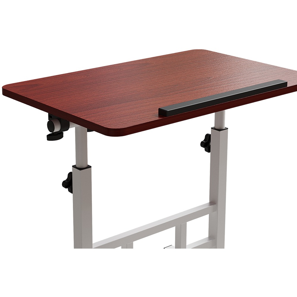 Living and Home Height Adjustable Mobile Laptop Desk Dark Walnut Image 6