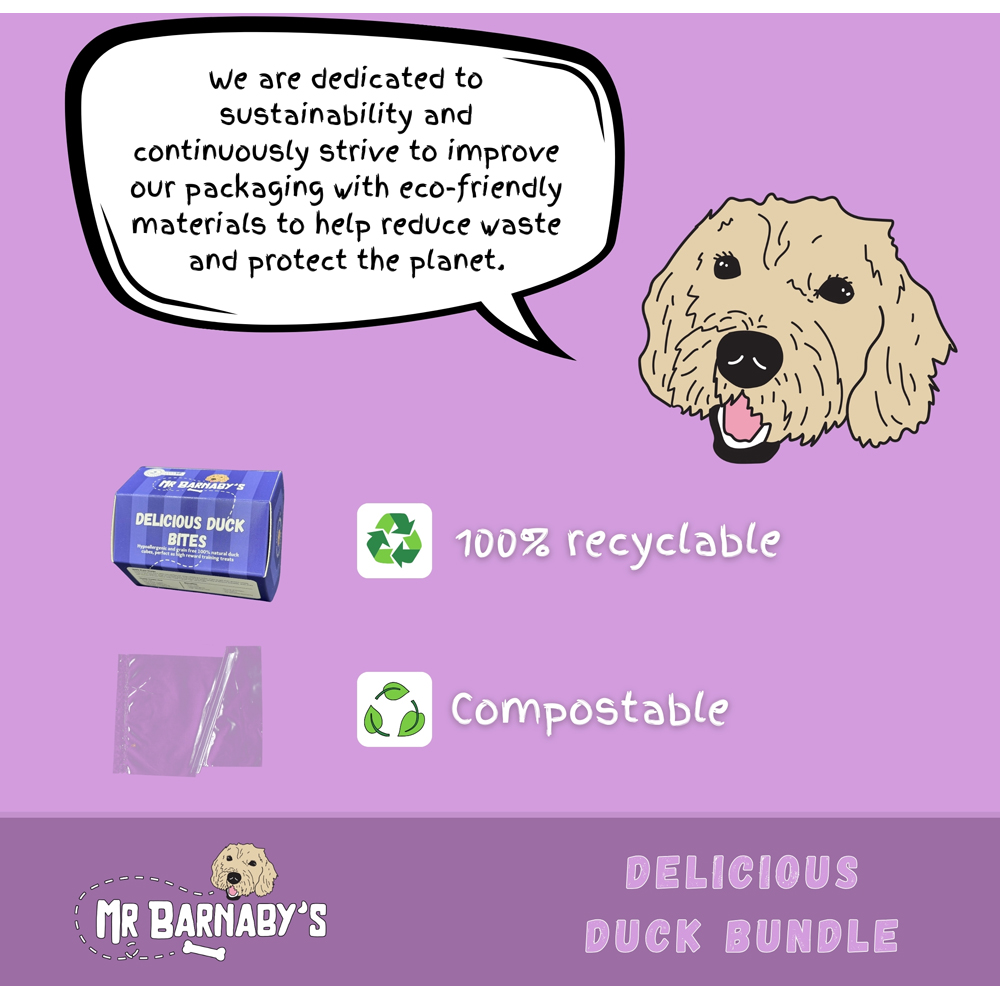 Mr Barnaby's Delicious Duck Dog Treats Bundle 4 Pack Image 7