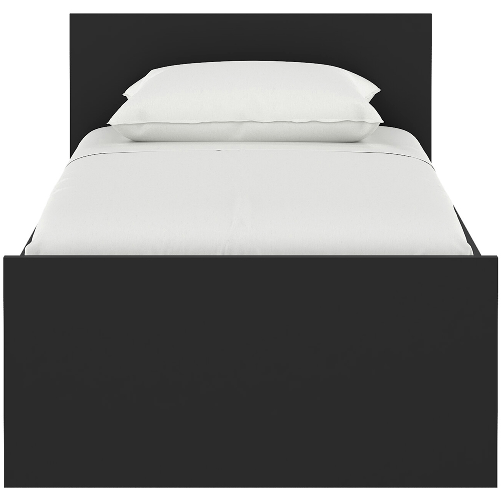 Florence Single Matt Black Wooden Bed Frame Image 5