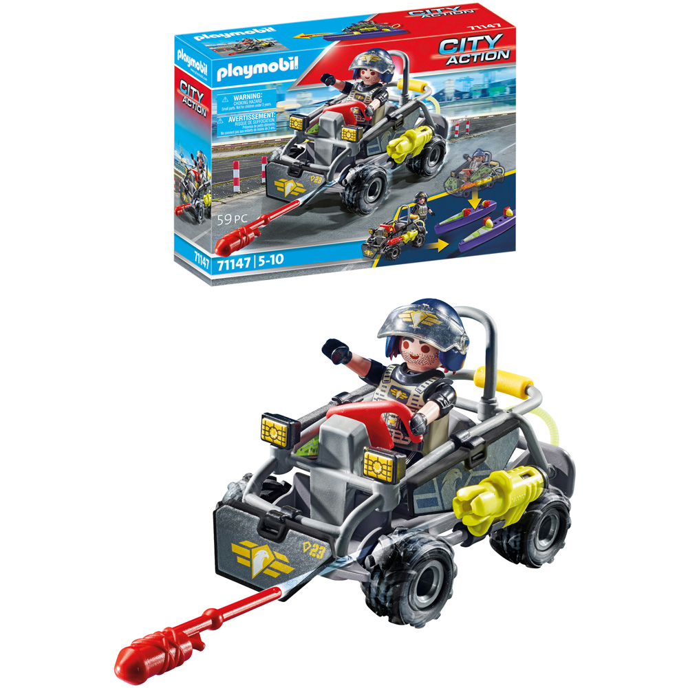 Playmobil Tactical Unit Multi-Terrain Quad Playset 59 Piece Image 4