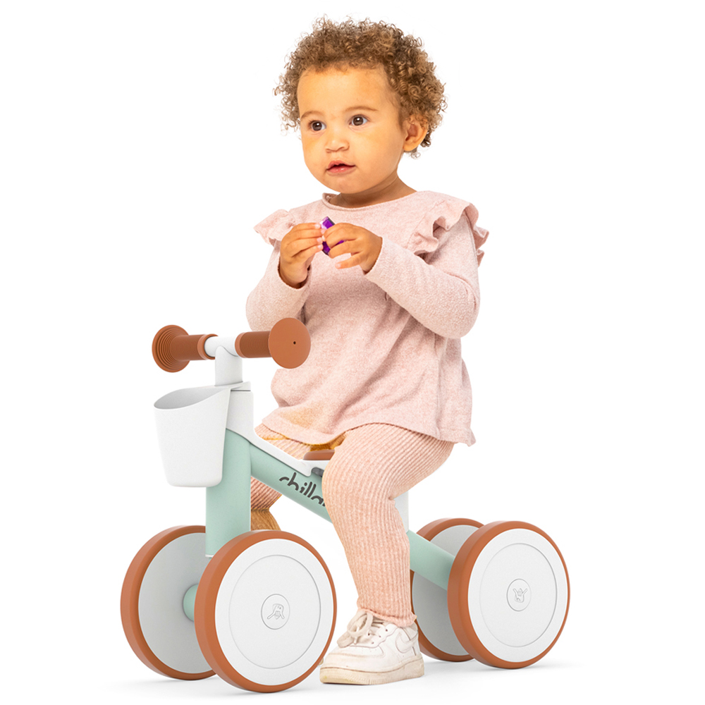 Chillafish Quadie Racer Toddlers Breeze Grow with Me Grey and Orange 4 Wheel Ride On with Basket Image 4
