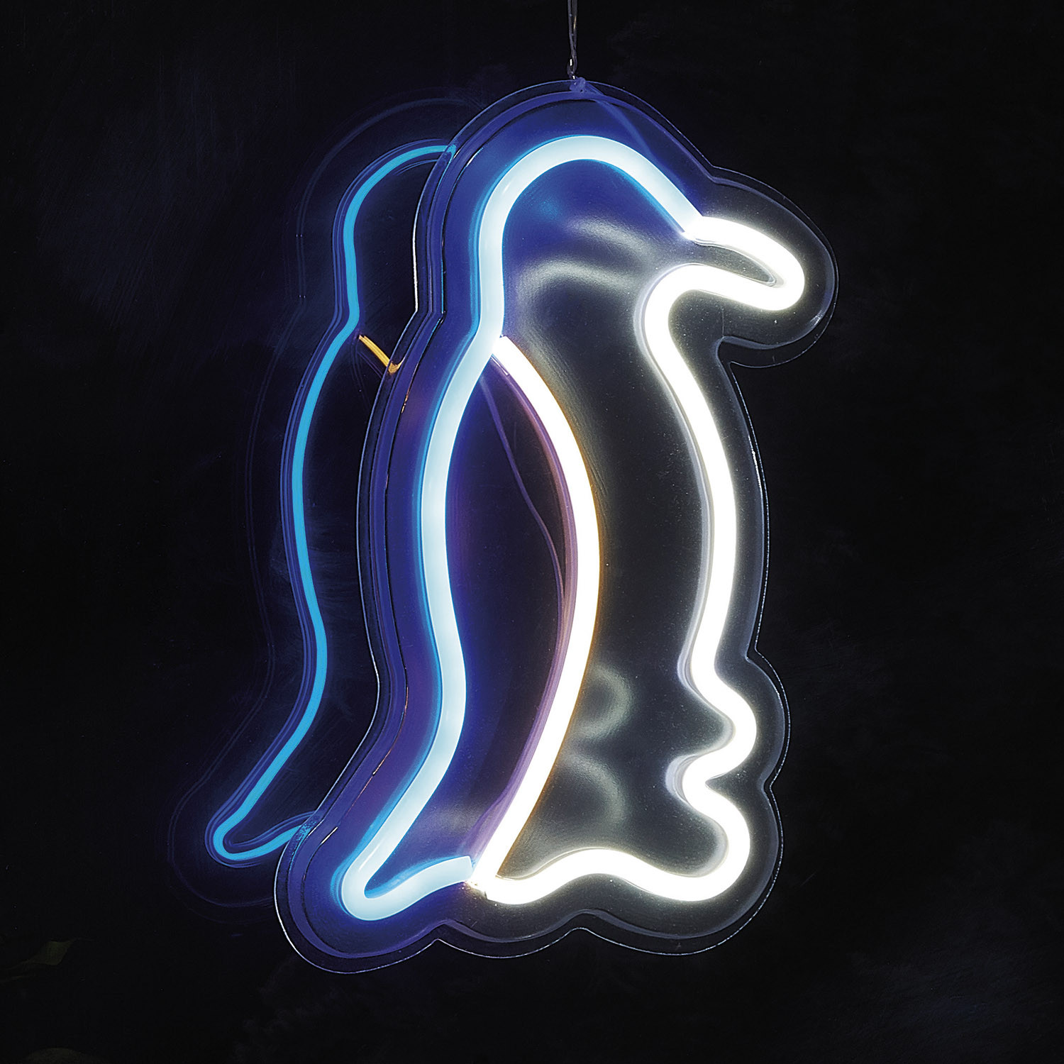 Penguin Neon Window Light Image
