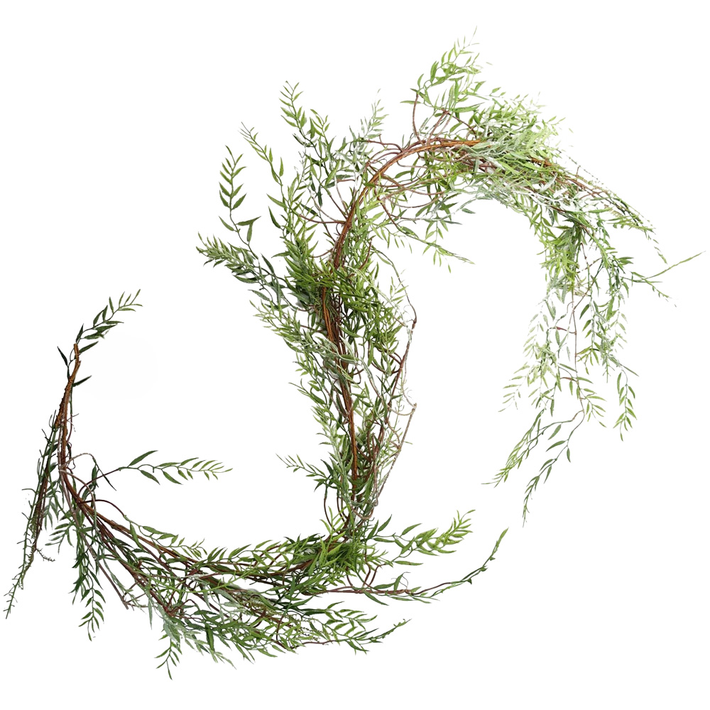 Leaf Trailing Willow Hanging Artificial Garland 200cm Image 1