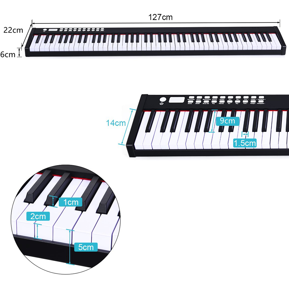Costway MU10099GB Black Portable Electronic Keyboard Piano Image 9