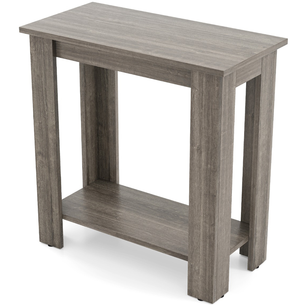 Costway Single Shelf Grey End Table Image 2