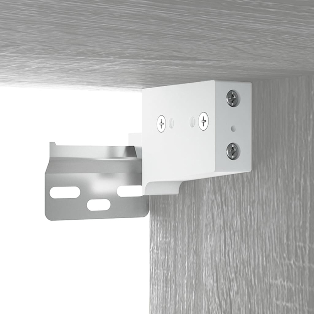 vidaXL Single Door 2 Shelf Grey Sonoma Hallway Cabinet with Rail Image 8