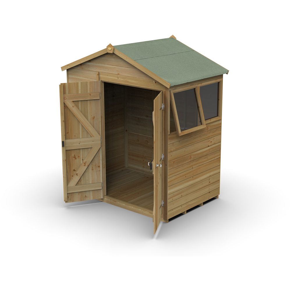 Forest Garden Timberdale 6 x 4ft Single Opening Apex Shed Image 3