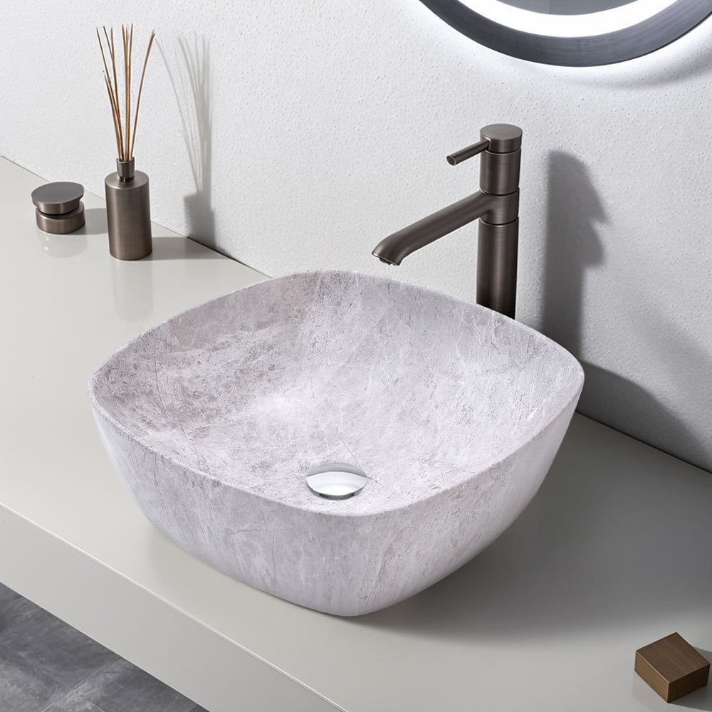 H&O Direct Elegant Ceramic Bathroom Vessel Basin Image 2
