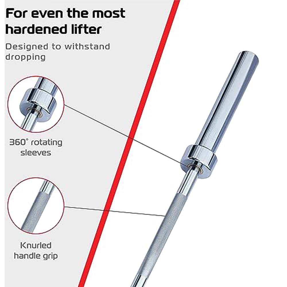 MonsterShop Olympic Weightlifting Bar and Bumper Plate Set 5kg 2 Pack Image 4