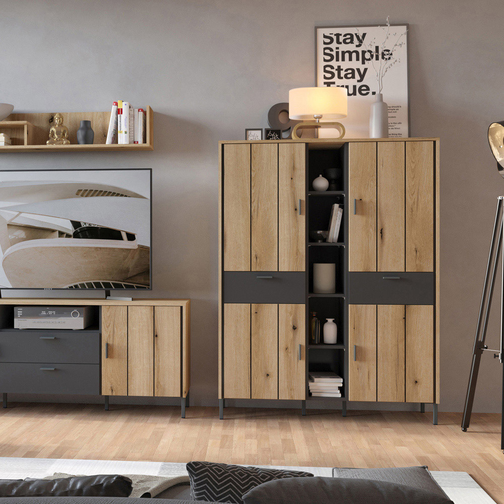 Furniture To Go Arundel 4 Door 2 Drawer Oak Wardrobe Image 5