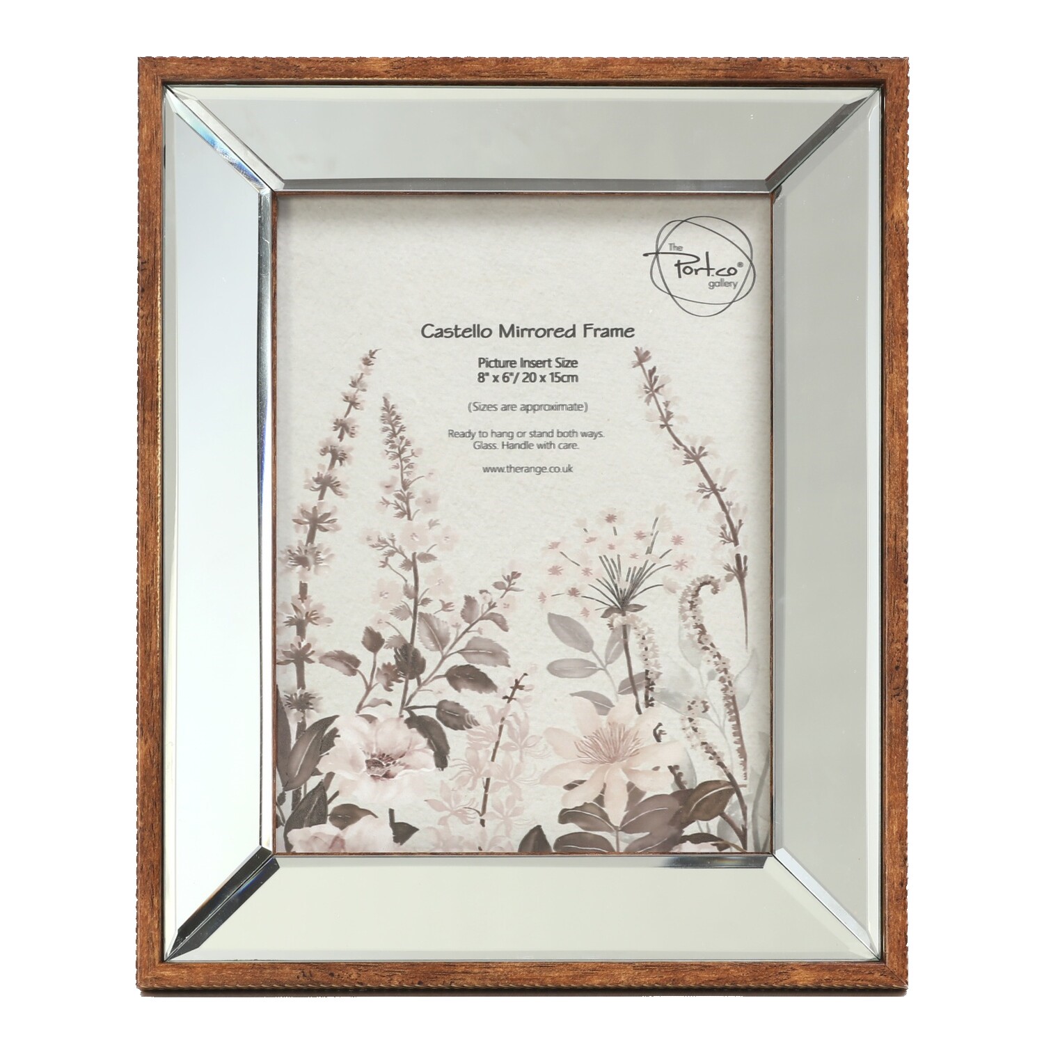 Castello Mirrored Frame - Brown / 8x6in Image 1