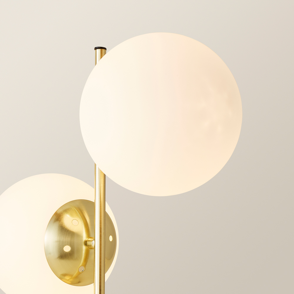 ValueLights Jas Brushed Gold Metal LED Table Lamp Image 4