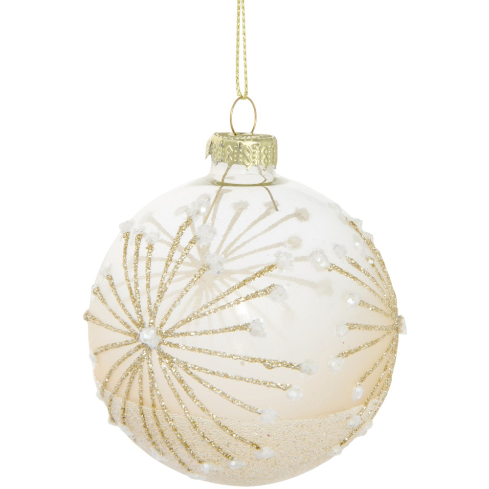 Ivory Embellished Bauble Image 5