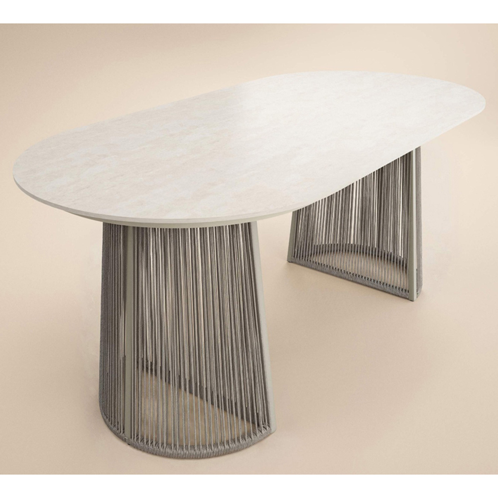 SOLACE+CO Hana Lynden 4 Seater Oval Garden Dining Set Image 5