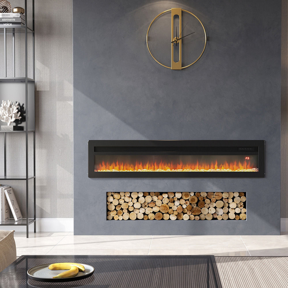 Living and Home 9 Flame Colour Mounted Inset or Freestanding Electric Fireplace 60 inch Image 7