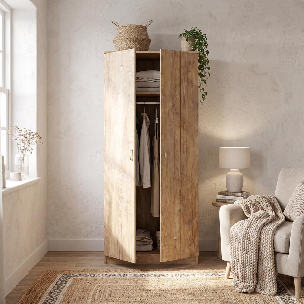 FWStyle Promo 2 Door Oak Wardrobe Image 2