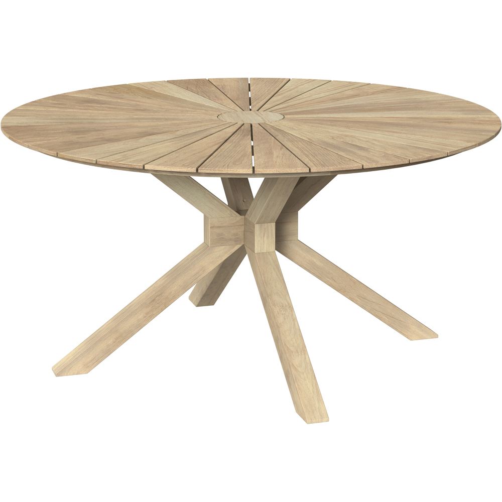 Charles Bentley Delgada 6 Seater Acacia Round Dining Table with Sundial Top Image 2