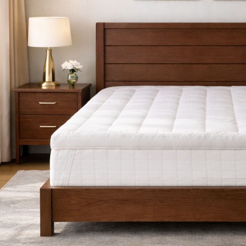MHG Living King Size Hollowfibre Mattress Topper Image 2