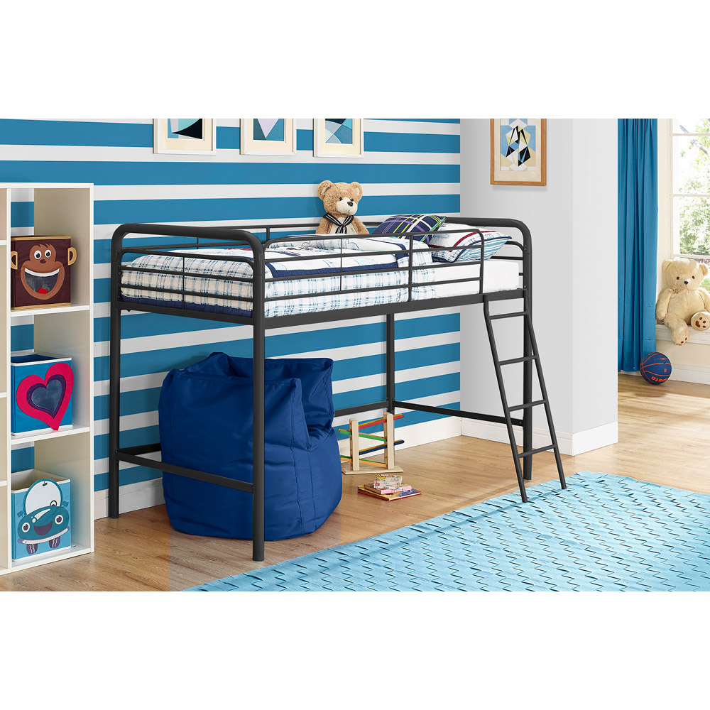 Dorel Single Black Midsleeper Bed Image 7