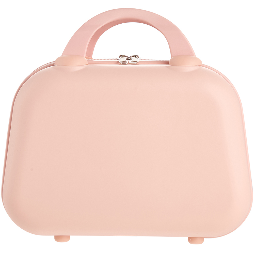 Living and Home Pink Portable Hard Shell Handheld Cosmetic Travel Case 30cm Image 1