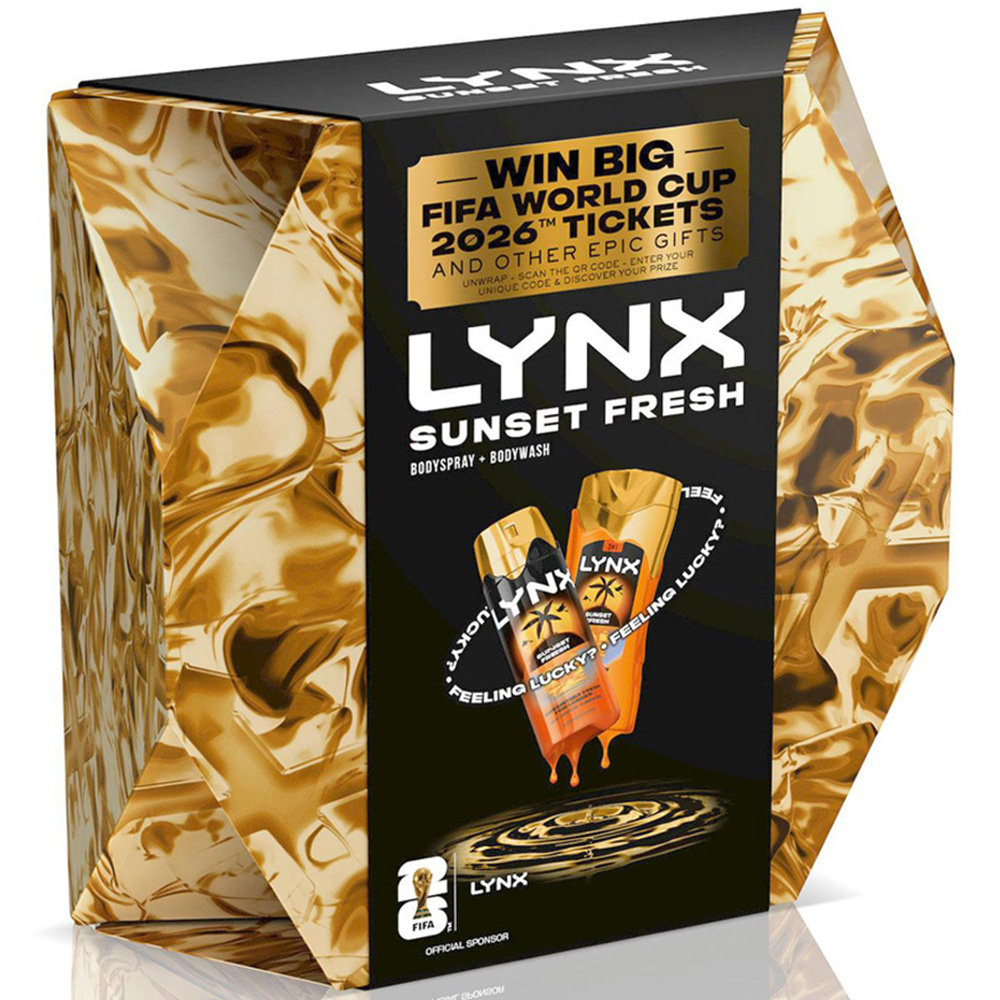 Lynx Sunset Fresh Tropical Mango and Mandarin Scent Bodywash and Bodyspray Gift Set 2 Pack Image 3