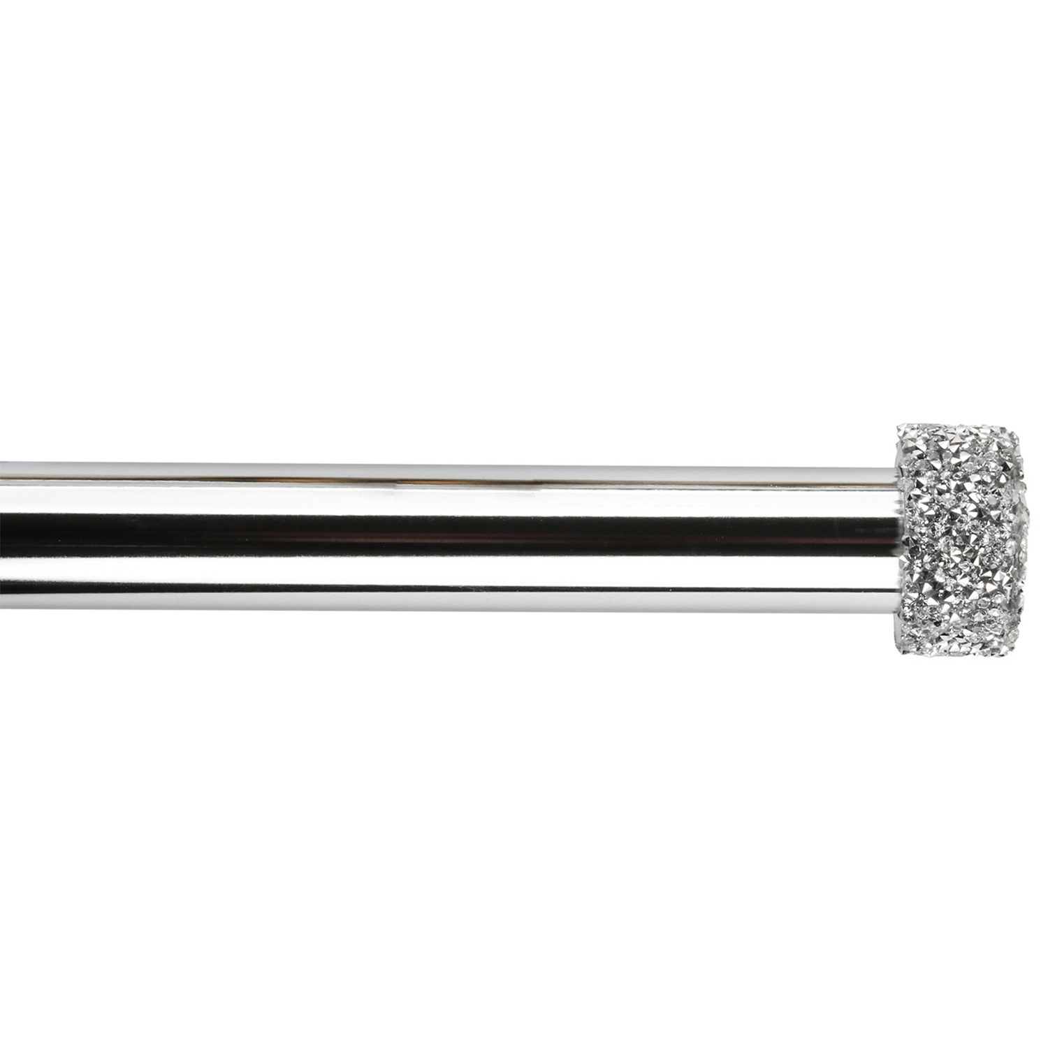 Diamante 120-210cm Extendable Chrome Curtain Pole Image
