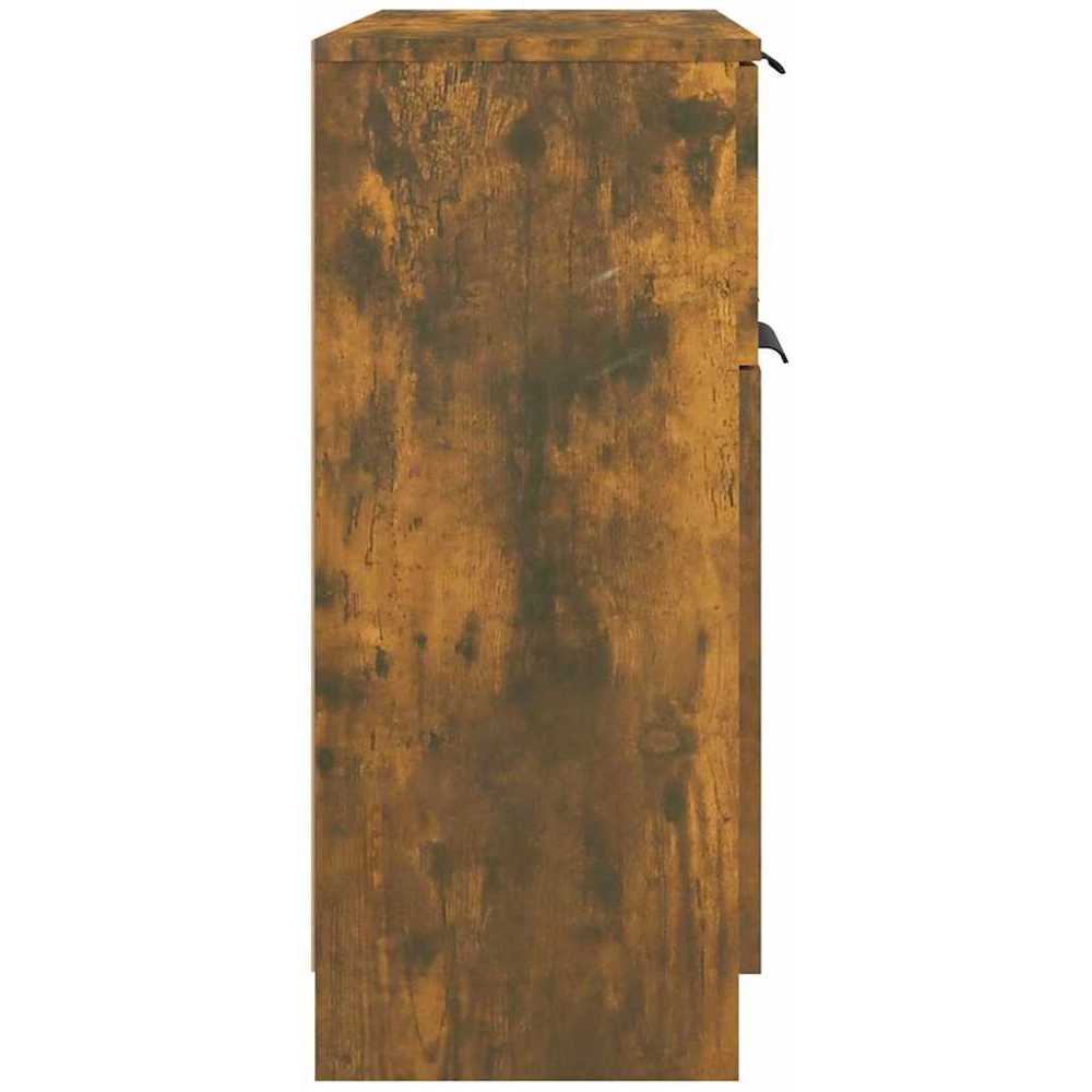 vidaXL 2 Door Single Drawer Smoked Oak Sideboard Image 6