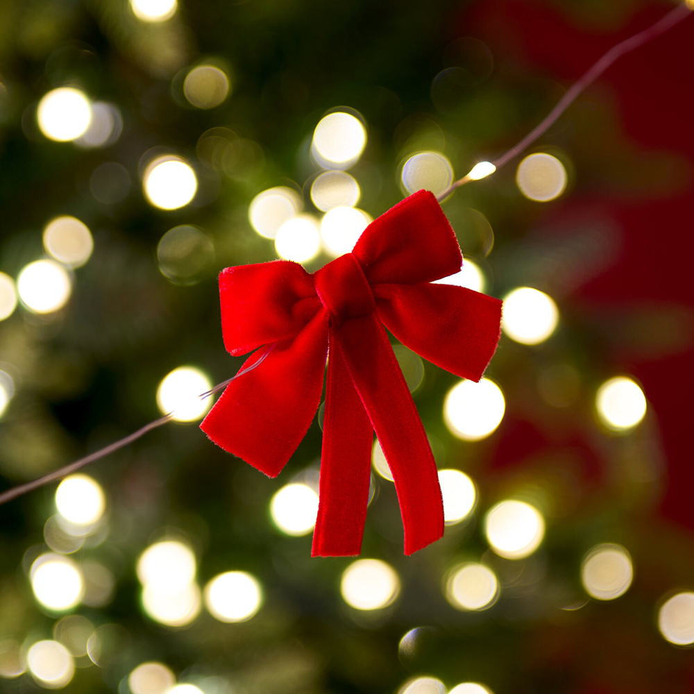 20 LED Bow String Light Red Image 3