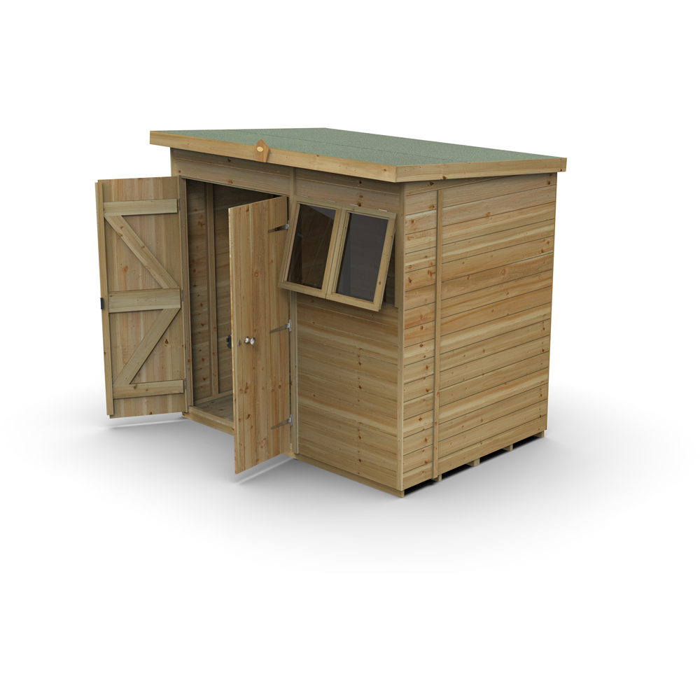 Forest Garden Timberdale 7 x 5ft 2 Opening Pent Shed Image 3