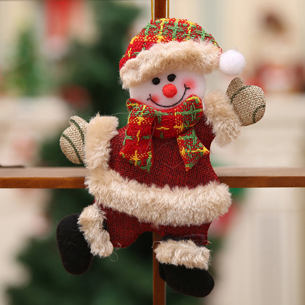 Living and Home Snowman Santa Claus Christmas Tree Ornament 4 Pack Image 6