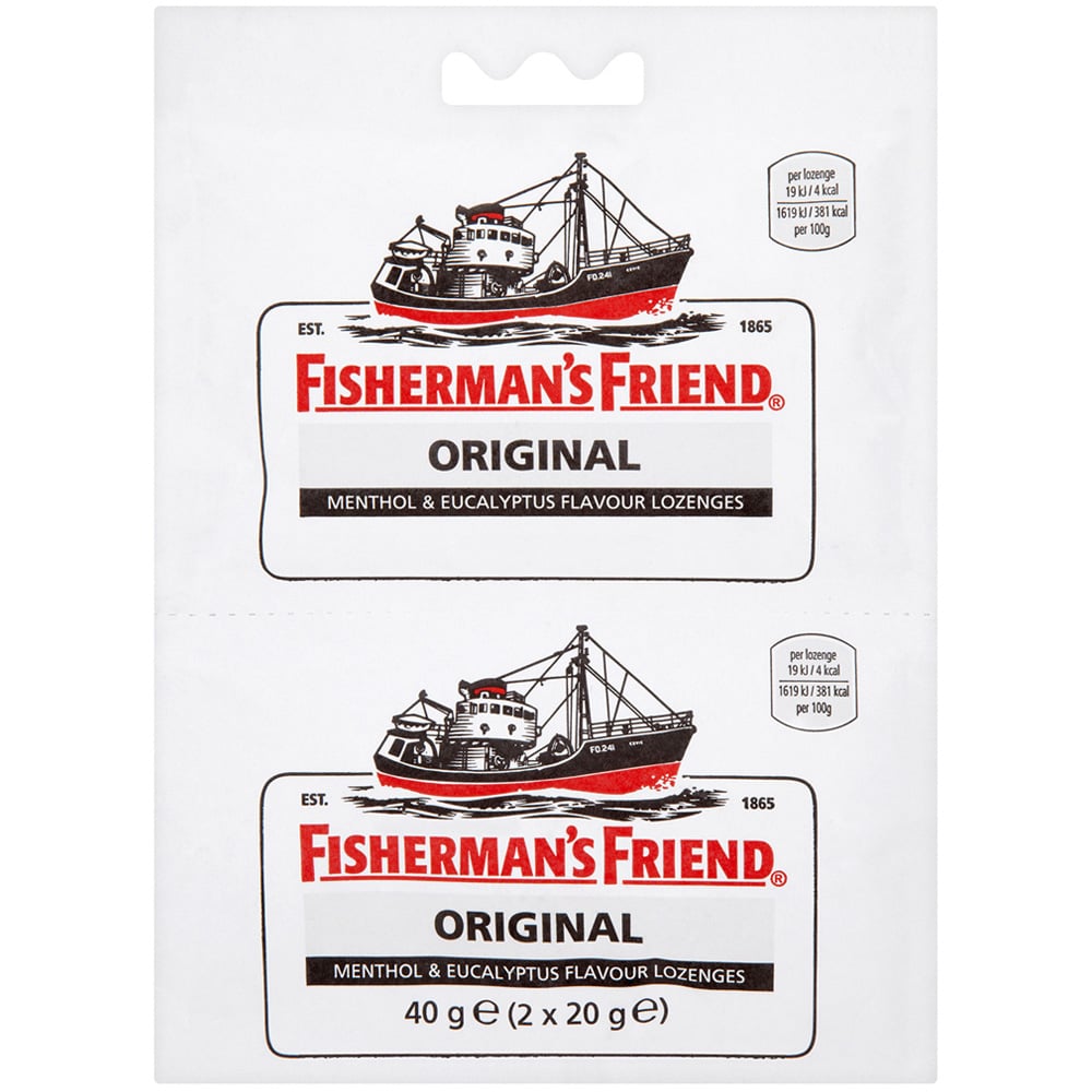 Fisherman's Friend Original Menthol and Eucalyptus Lozenges 20g 2 Pack Image