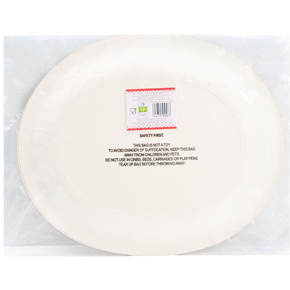 Pack of 4 Christmas Bow Platters Image 5