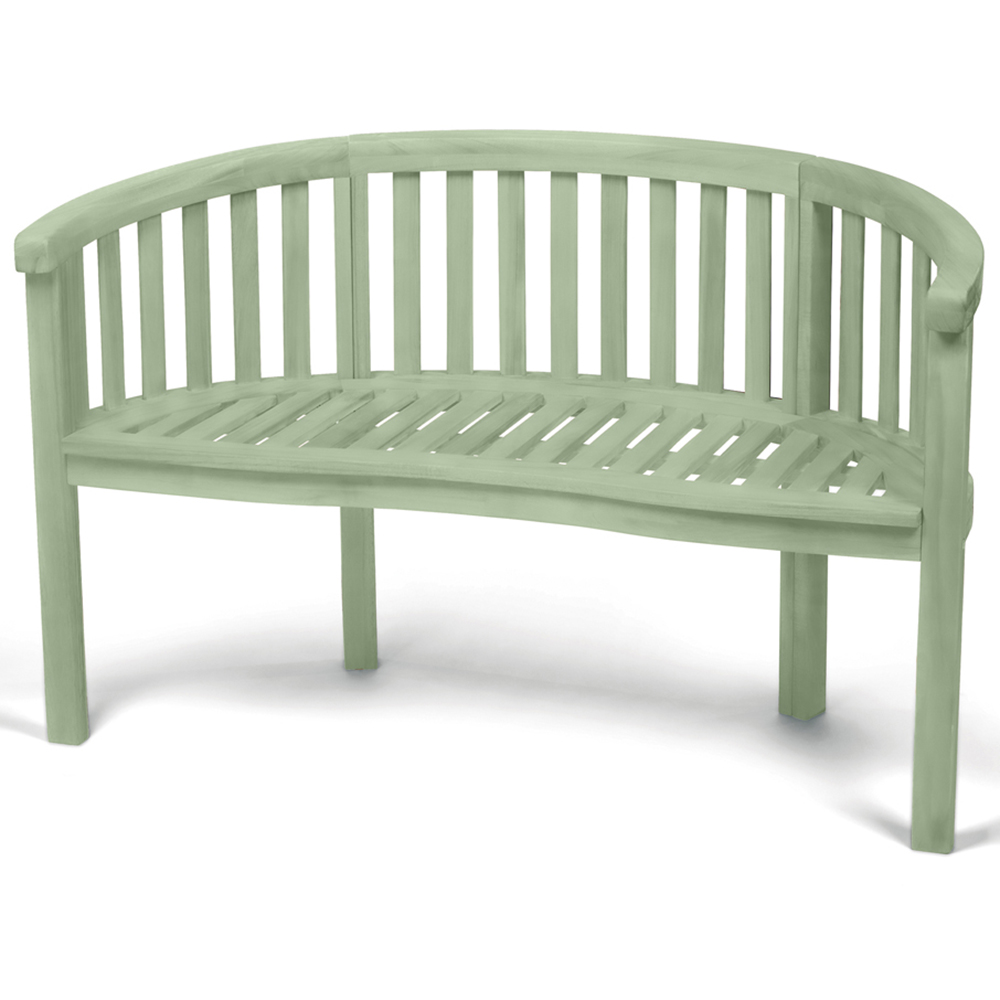 Greenhurst Woodfield Sage Green Outdoor Banana Bench Image 2
