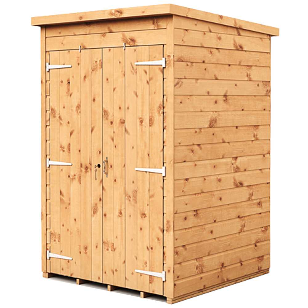 Empire Sheds 4 x 4ft Double Door Tongue and Groove Pent Garden Shed Image 1