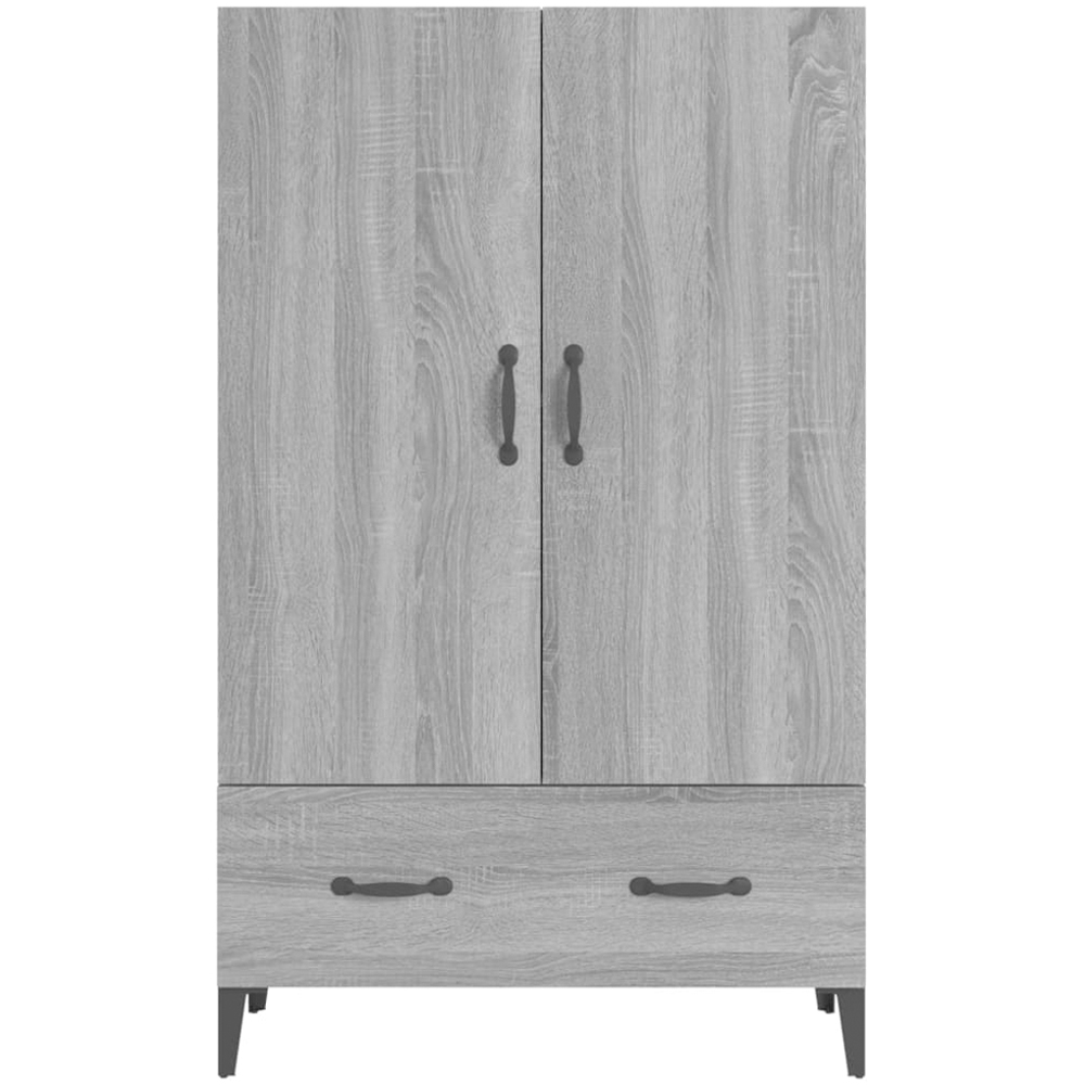 vidaXL 2 Door Single Drawer Grey Sonoma Highboard Image 5